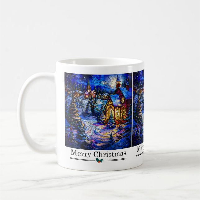 Mug Musique de Noël en verre tendu (Gauche)