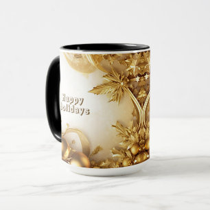 Mug Musique de Noël Feuille d'or