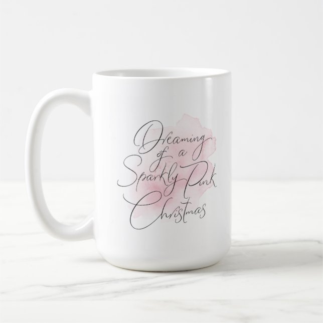 Mug Musique de Noël rose (Gauche)
