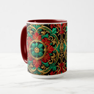 Mug Musique de Noël Rouge Vert