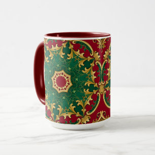 Mug Musique de Noël rouge vert