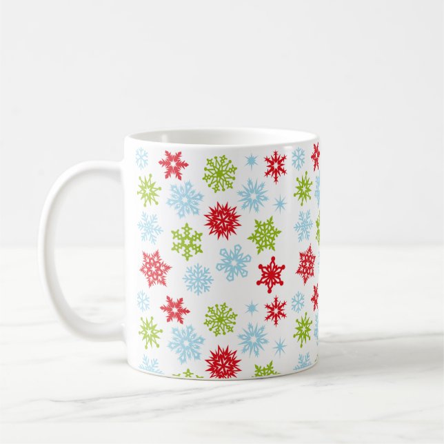 Mug Musique de Noël Snowflakes (Gauche)