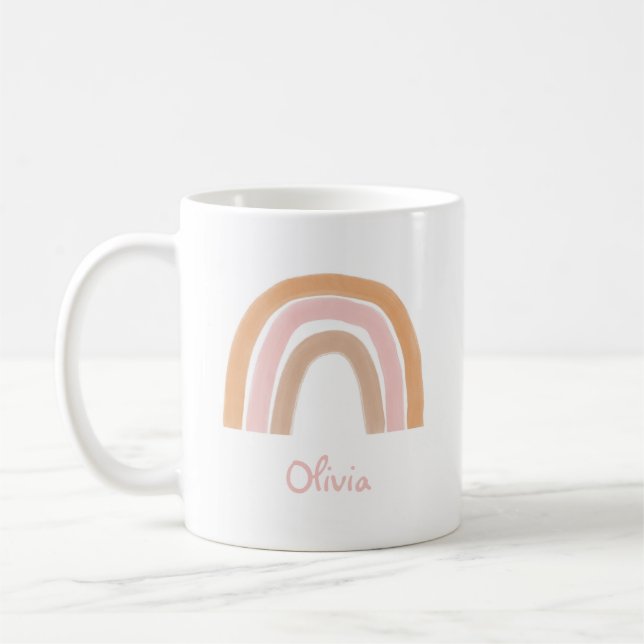 Mug Musique de nom arc-en-ciel de Boho moderne (Gauche)