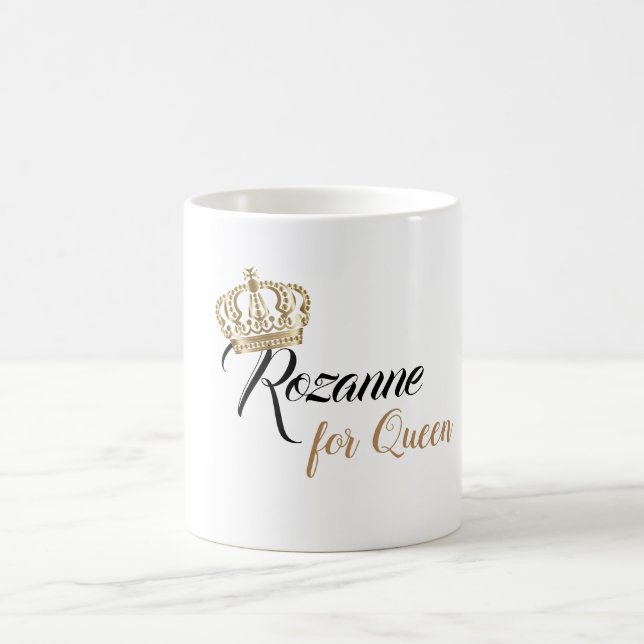 Mug Musique de nom de la Reine de la Couronne d'or (Centre)