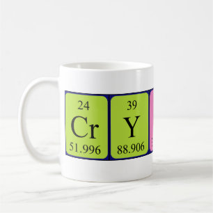 Mug Musique de nom de table périodique Crystal
