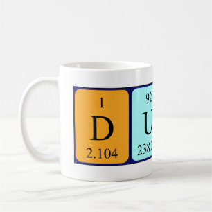 Mug Musique de nom de table périodique Dudu