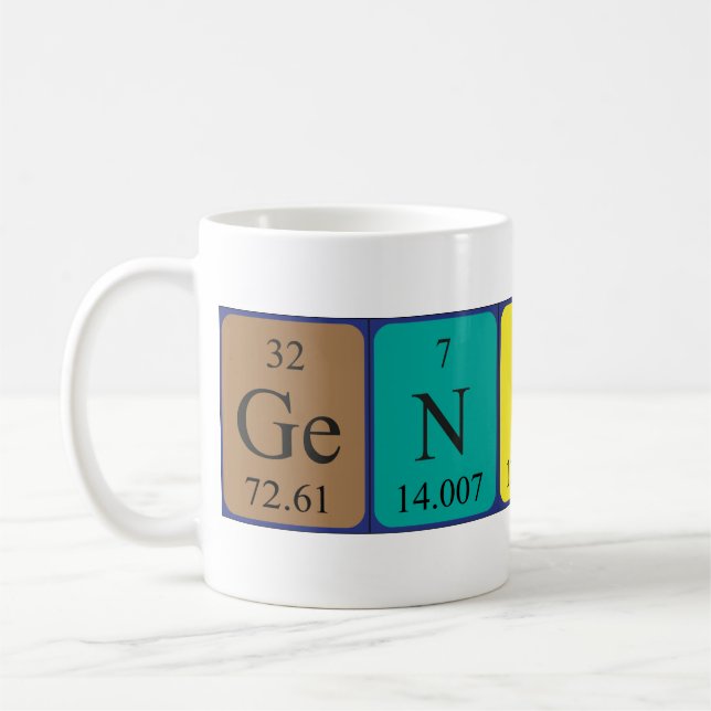 Mug Musique de nom de table périodique géniale (Gauche)