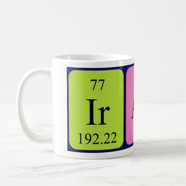 Mug Musique de nom de table périodique Irati (Gauche)