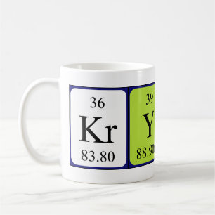 Mug Musique de nom de table périodique Krysta