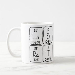 Mug Musique de nom de table périodique Lab Rat