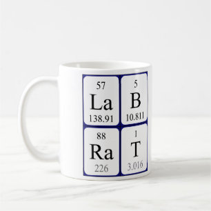 Mug Musique de nom de table périodique Lab Rat