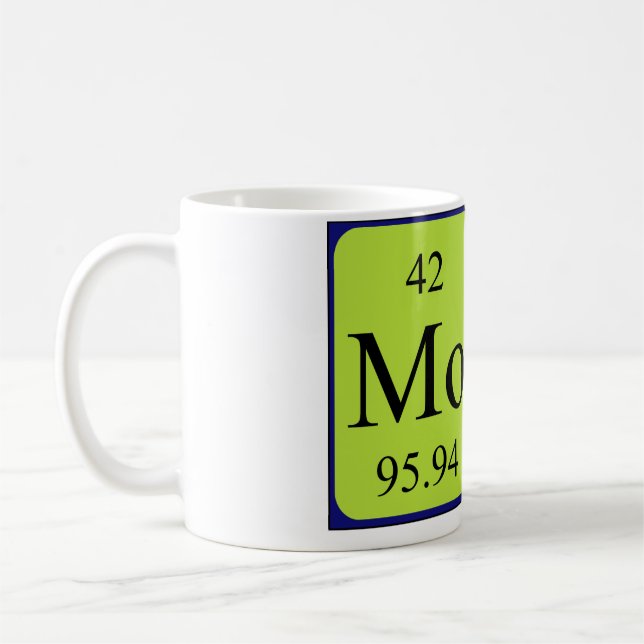 Mug Musique de nom de table périodique Moli (Gauche)