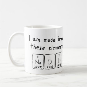 Mug Musique de nom de table périodique Nadir
