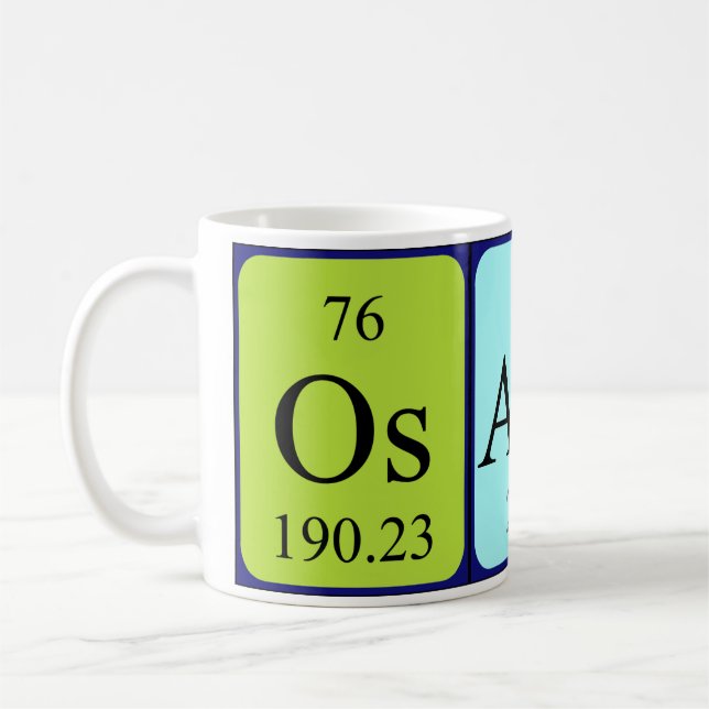 Mug Musique de nom de table périodique Osamu (Gauche)