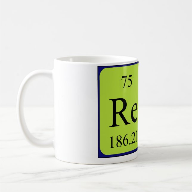 Mug Musique de nom de table périodique rouge (Gauche)