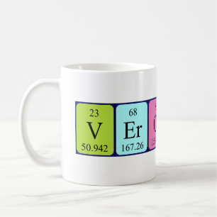 Mug Musique de nom de table périodique Veronica