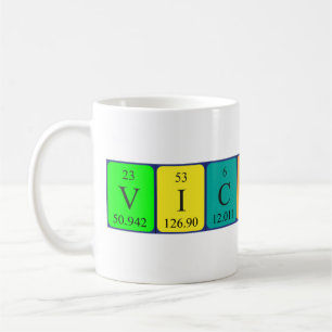 Mug Musique de nom de table périodique Victoire
