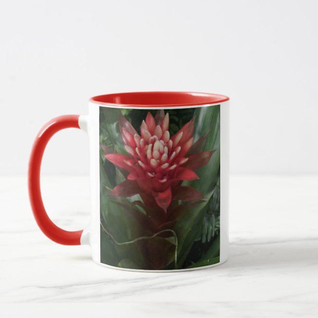 Mug Musique de photo à fleurs rouges (Gauche)