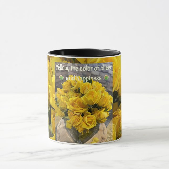 Mug Musique de rose jaune (Centre)
