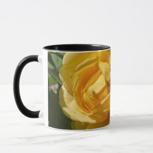 Mug Musique de rose jaune