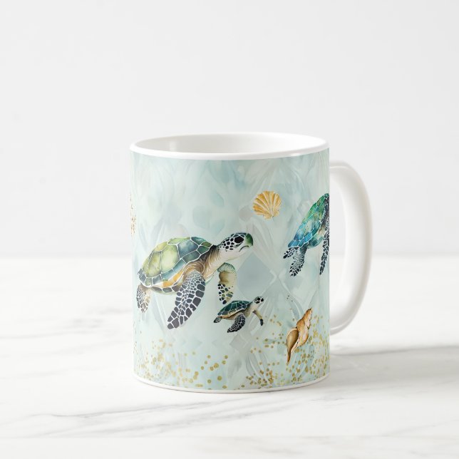 Mug Musique de tortue de mer (Devant droit)
