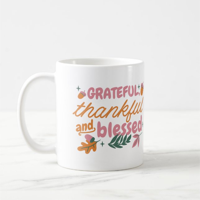 Mug Musique de typographie de Thanksgiving (Gauche)