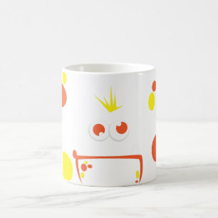 Mug Musique de visage de monstre orange