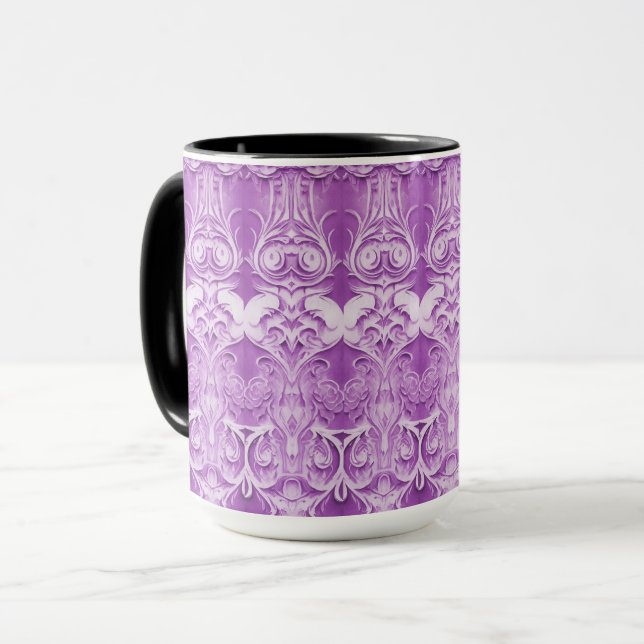 Mug Musique décorative violette (Devant gauche)