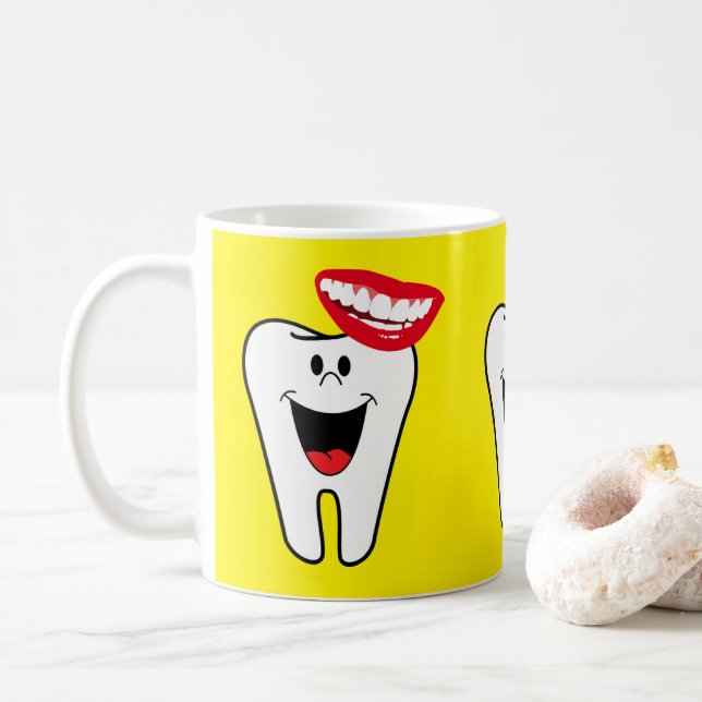 Mug Musique dentaire jaune (Avec donut)