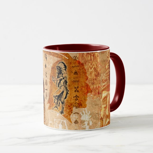 Mug Musique des impressions amérindiennes (Devant droit)