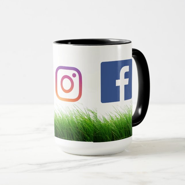 Mug Musique des médias sociaux (Devant droit)