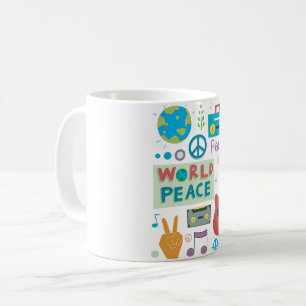 Mug Musique des symboles de la paix mondiale