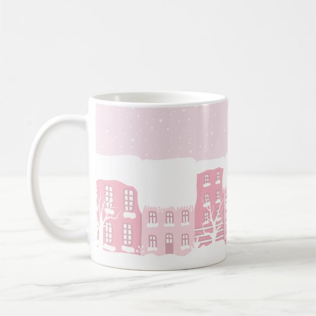 Mug Musique d'hiver rose (Gauche)