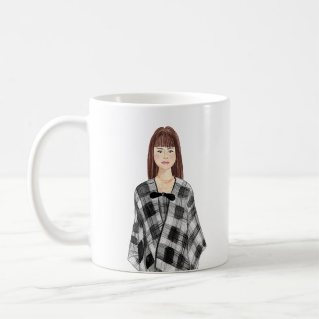 Mug Musique d'image aquarelle personnalisée (Gauche)