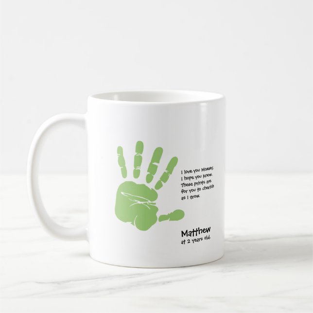 Mug Musique d'impression personnelle de l'enfant avec  (Gauche)