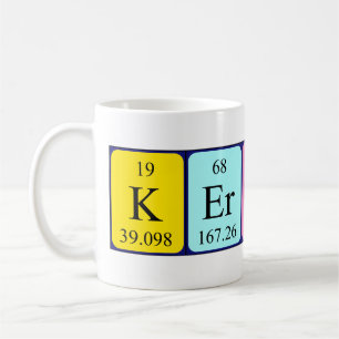 Mug Musique du nom de table périodique Kershet