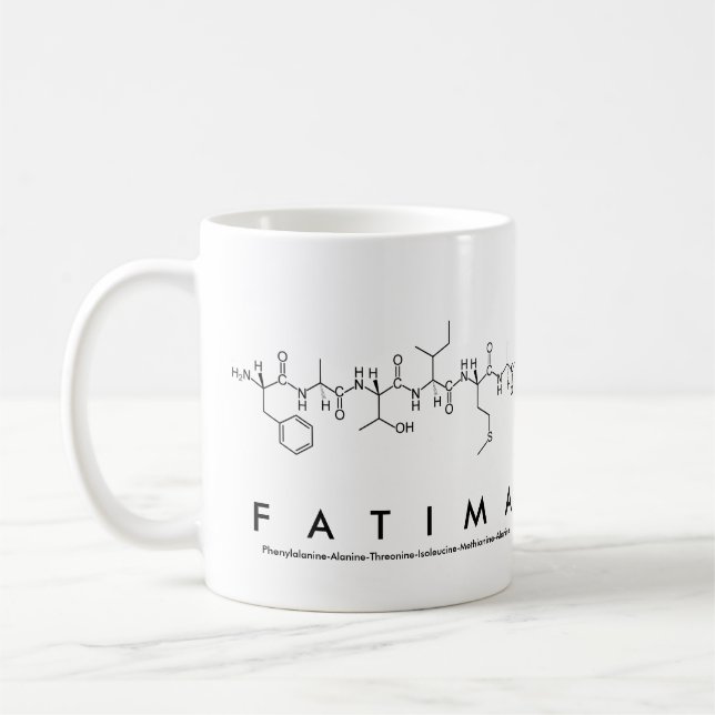 Mug Musique du nom du peptide Fatima (Gauche)