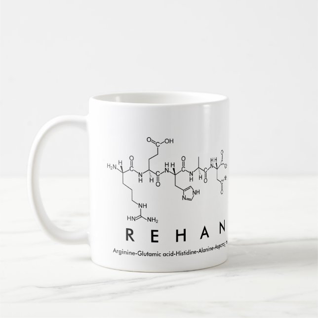 Mug Musique du nom du peptide Rehan (Gauche)