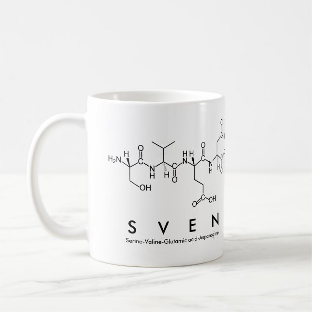 Mug Musique du nom du peptide Sven (Gauche)