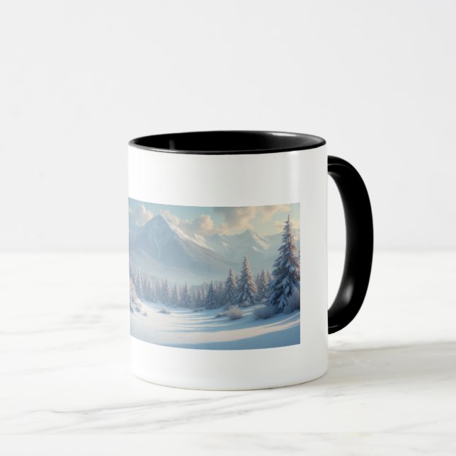 Mug Musique du paysage d'hiver (Devant droit)