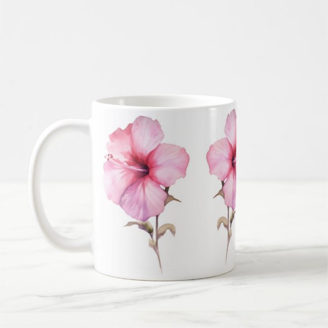 Mug Musique en céramique à l'élégance florale (Gauche)