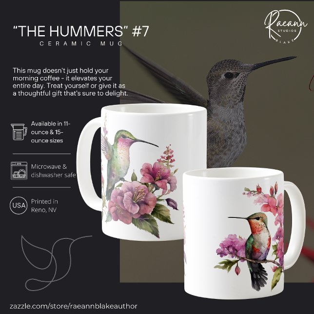 Mug Musique en céramique des colibris (Créateur téléchargé)