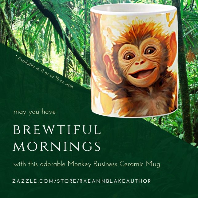 Mug Musique en céramique Monkey Business (Créateur téléchargé)