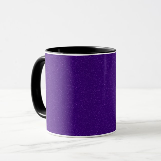 Mug Musique en céramique violette personnalisée (Devant gauche)