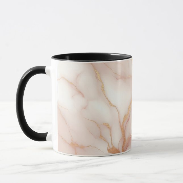 Mug Musique en marbre rose vif aux veines d'or (Gauche)