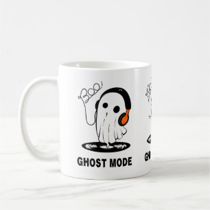 Mug Musique en mode fantôme Écouteurs Halloween mignon