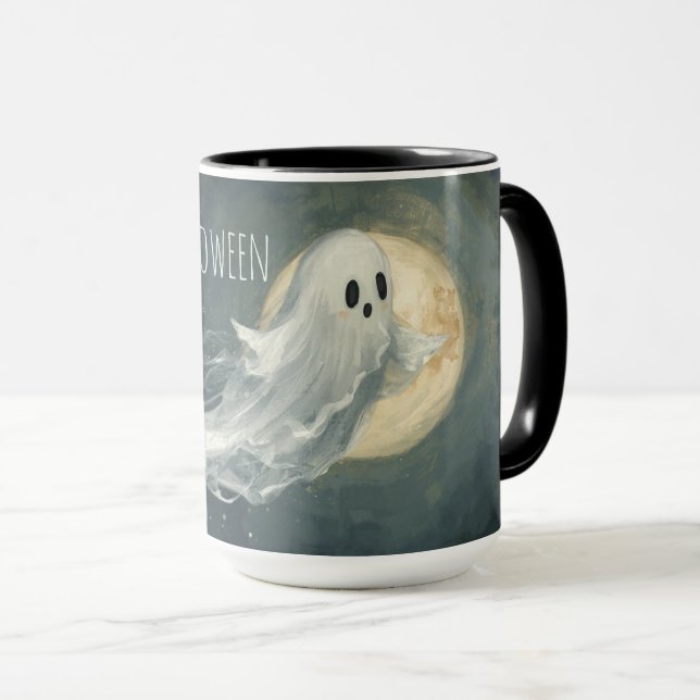 Mug Musique fantôme d'Halloween | Coupe éffrayante de  (Devant droit)