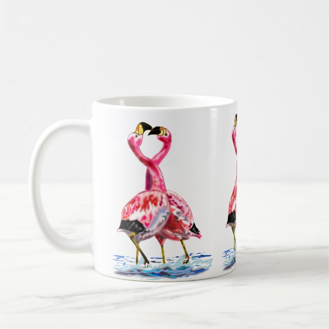 Mug Musique Flamant rose rose (Gauche)