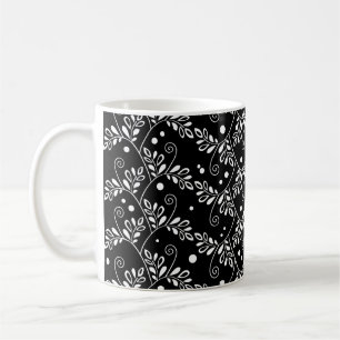 Mug Musique florale noire rétro