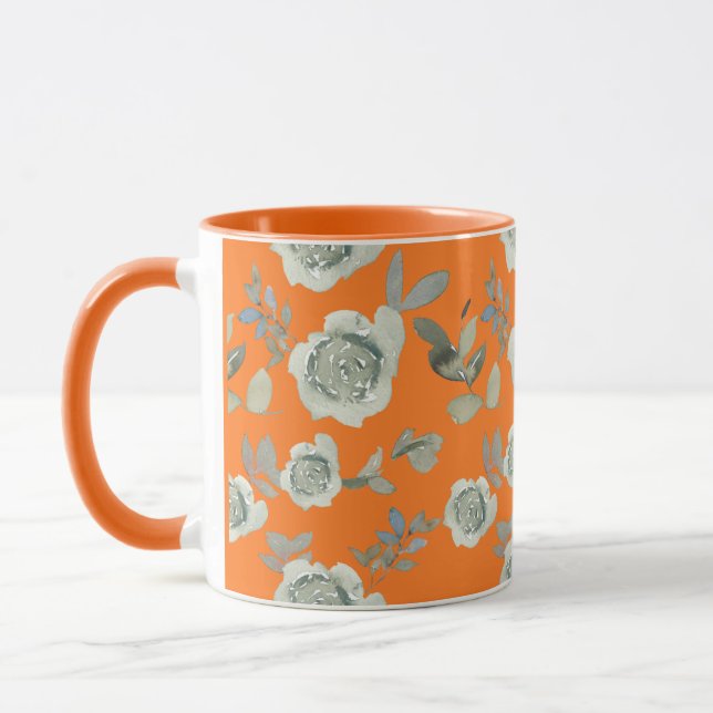 Mug Musique florale orange (Gauche)